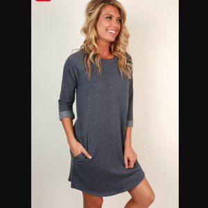 EUC Impressions Size Medium Endless Style Blue Tunic Dress